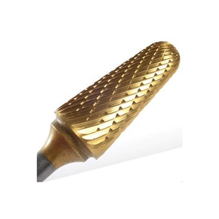 Champion Cutting Tool Taper Radius End Carbide Bur for Narrow Contours / Surface Machining, 5/8in Cut Dia, 1-5/16in LOC CHA SL6